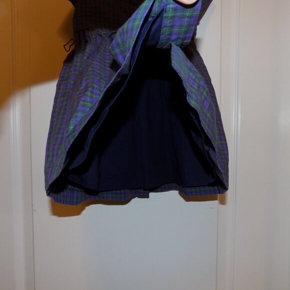 RALPH LAUREN New Purple Green Plaid Dress & Bloomers 12 Months 2pc NWT - Picture 5 of 5